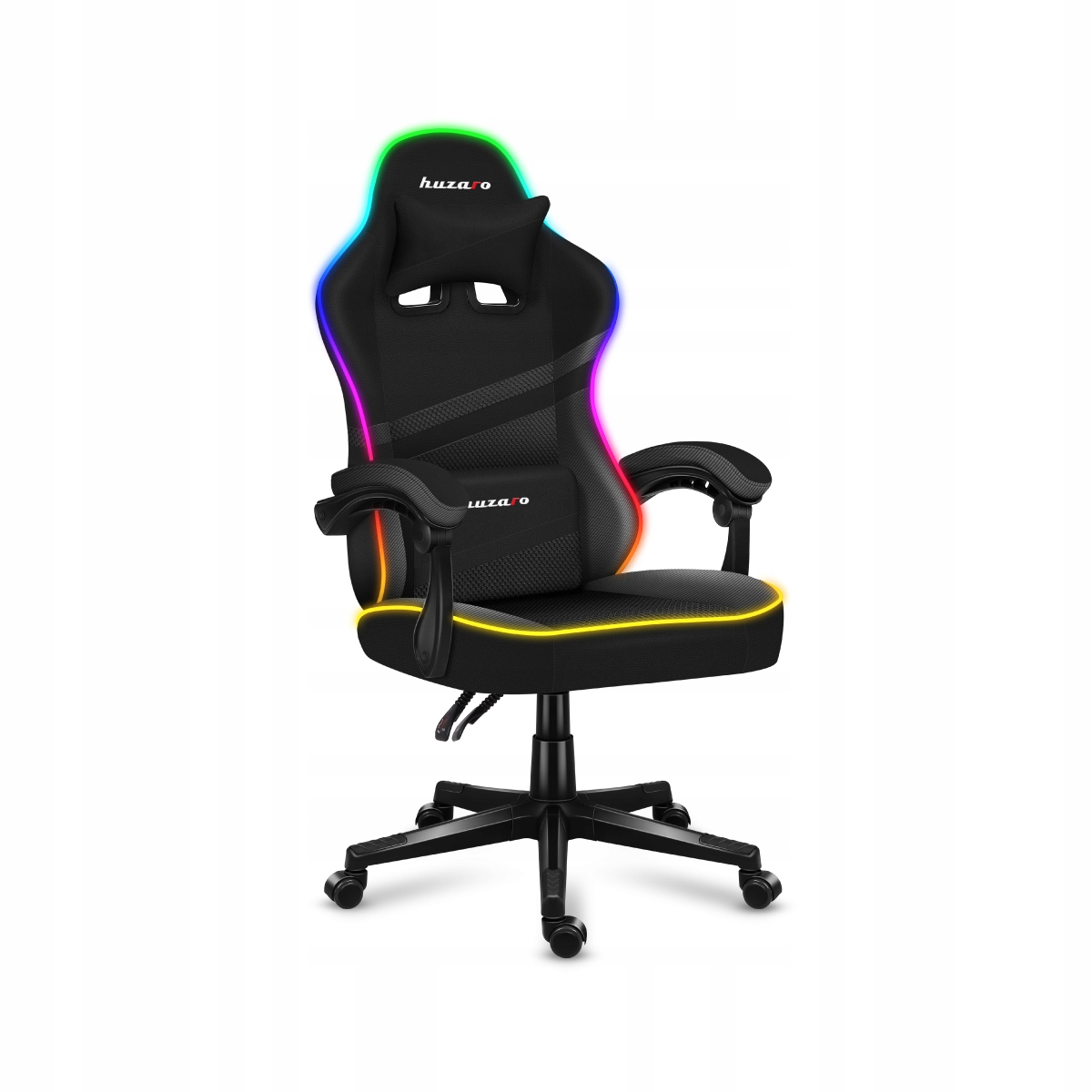 Herná stolička Huzaro Force 4.4 RGB BLACK, čierna látka